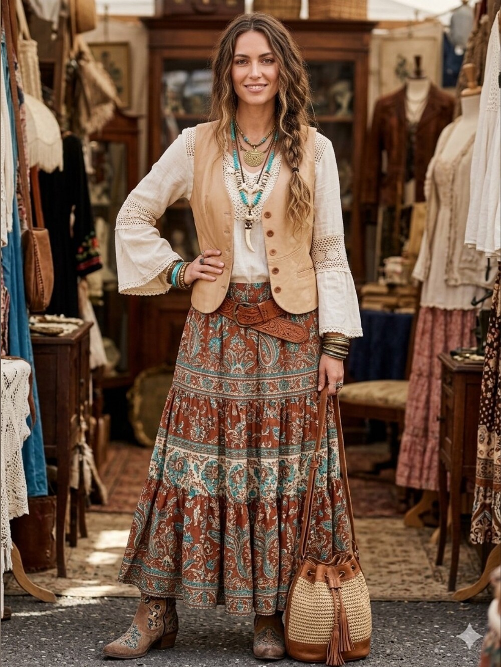 Danier Vest Womens Italian Leather Butter Soft Button Up Boho Cowgirl Size M